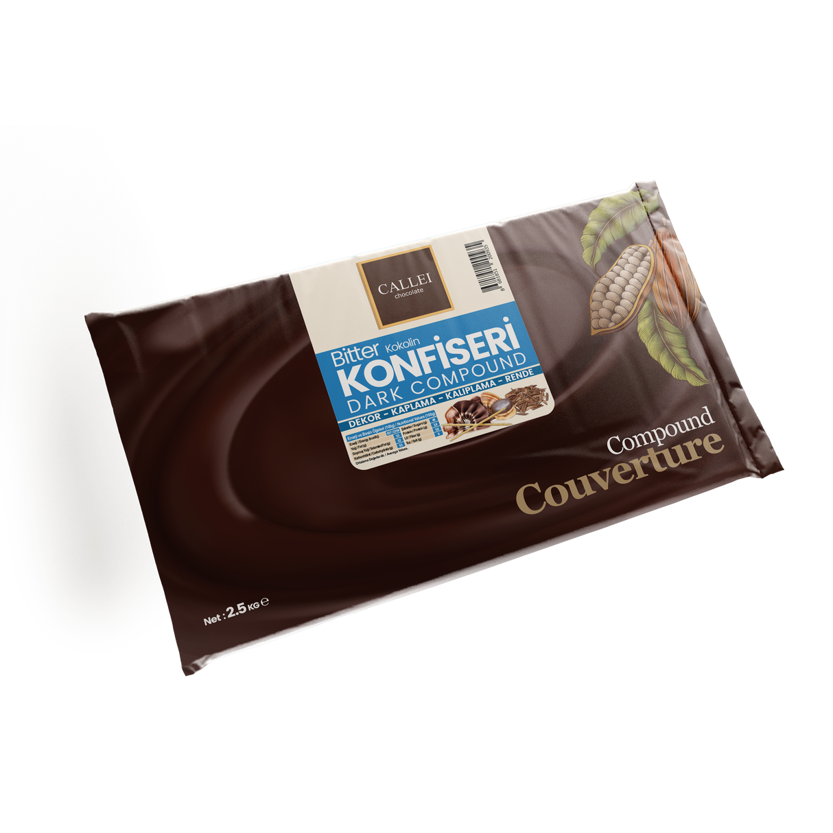 Calleï Professionele Donkere Chocolade Compound - 2.5kg