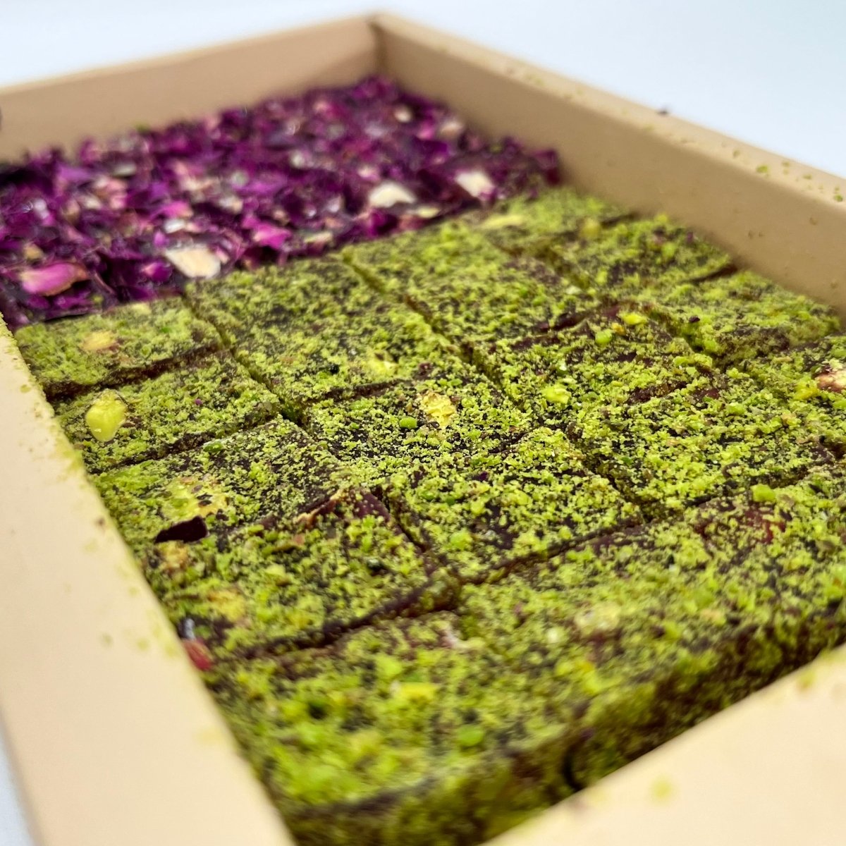 Carsibasi Premium Assorted Turkish Delight (Double Pistachio & Rose Petal) - 300g Box - TryAladdin