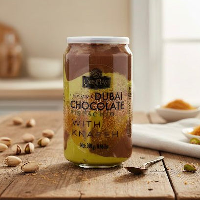 Carsibasi Viral Dubai Chocolate Spread (Pistachio & Knafeh) - 300g Jar - TryAladdin