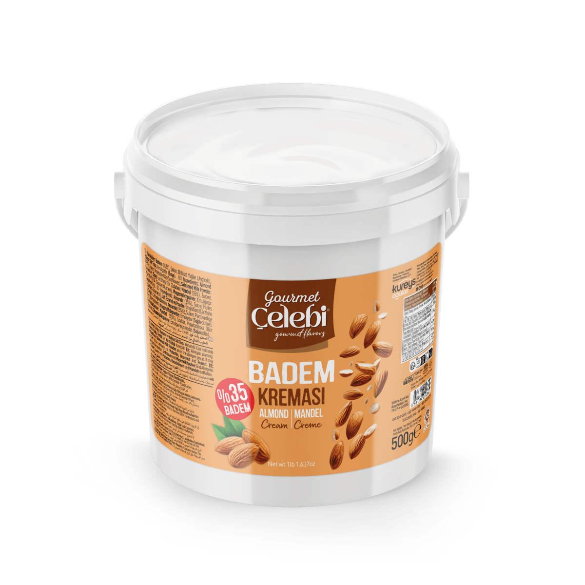 Celebiogullari Professional Almond Cream (35% Almond) - 500g, 1kg & 5kg Buckets - TryAladdin