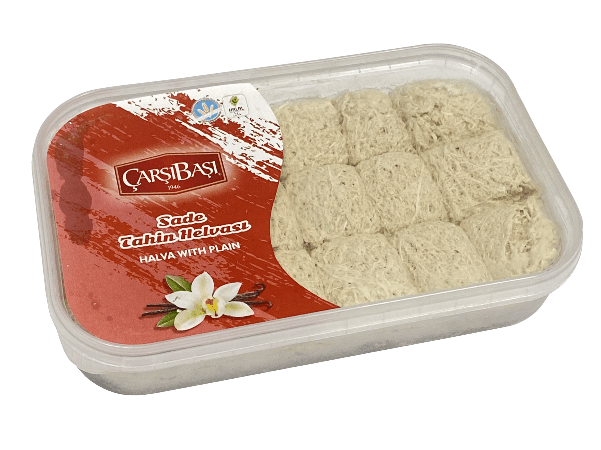 Premium Classic Plain Tahini Halva (Sade Helva) - 400g Block - TryAladdin