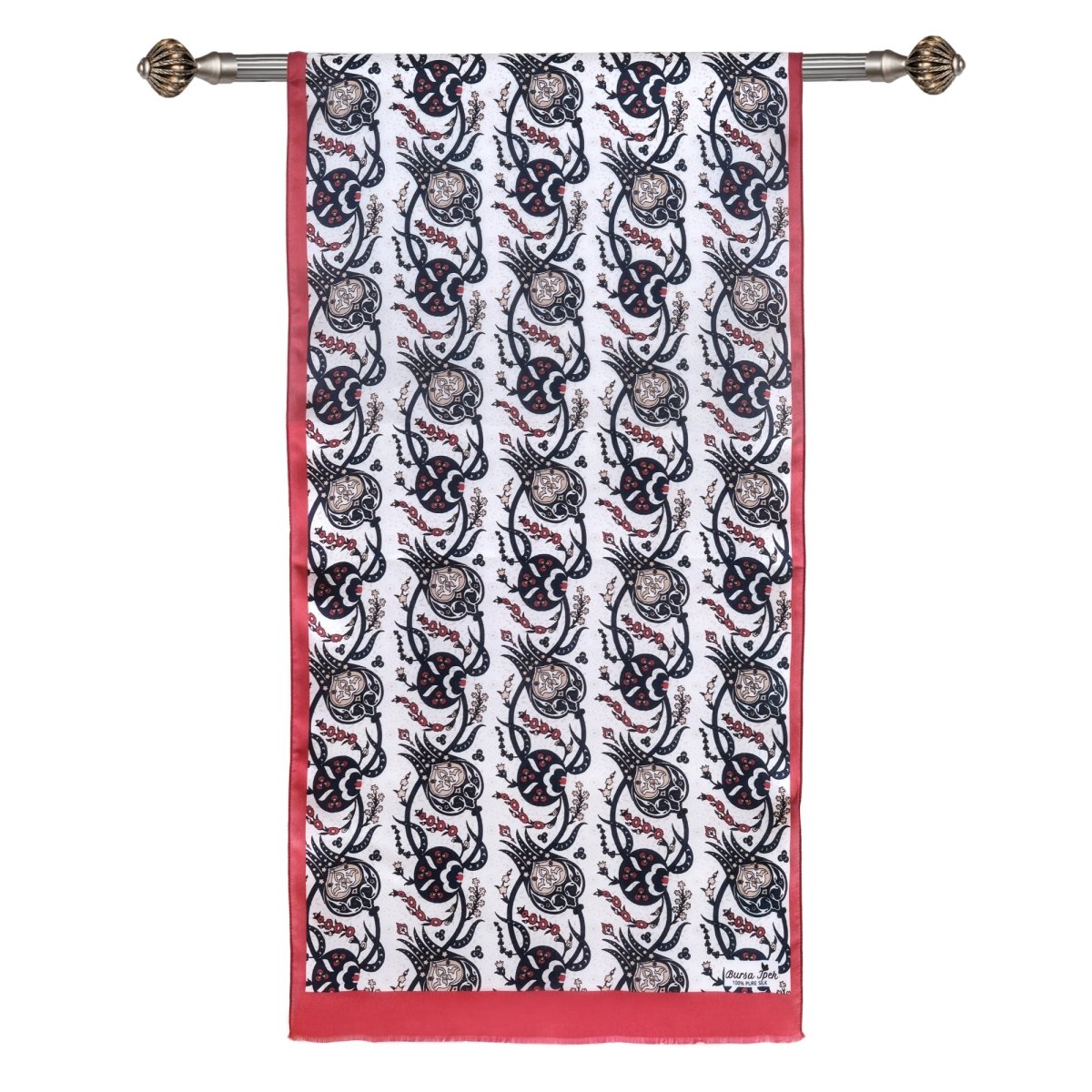 Sirali Lale Breathable Silk Scarf in Blood Red Color - TryAladdin