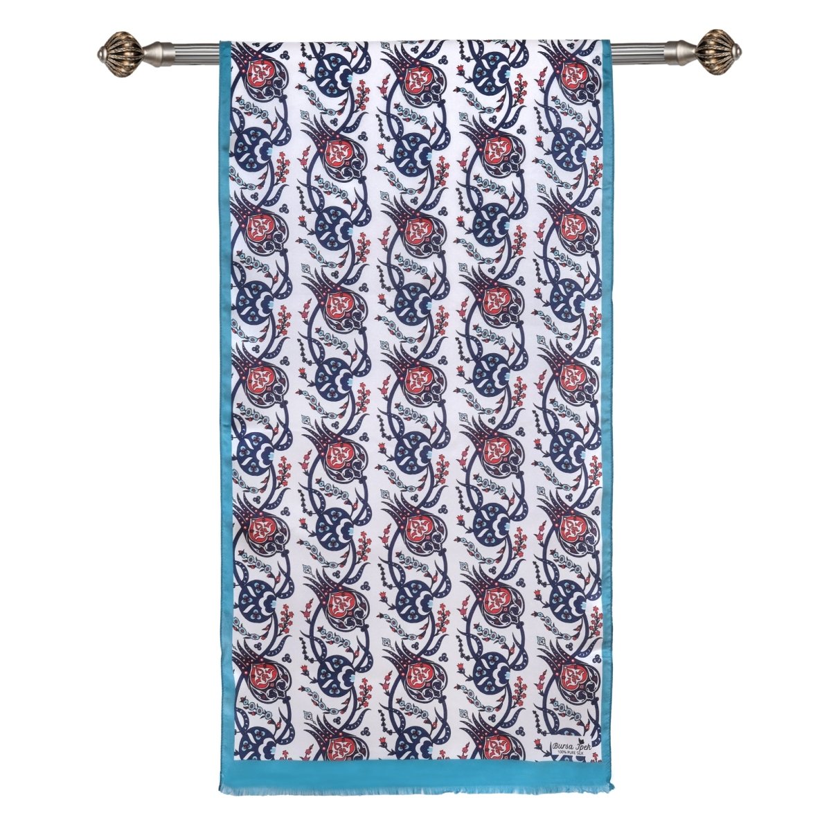 Sirali Lale Breathable Silk Scarf in Deep Sea Blue Color - TryAladdin