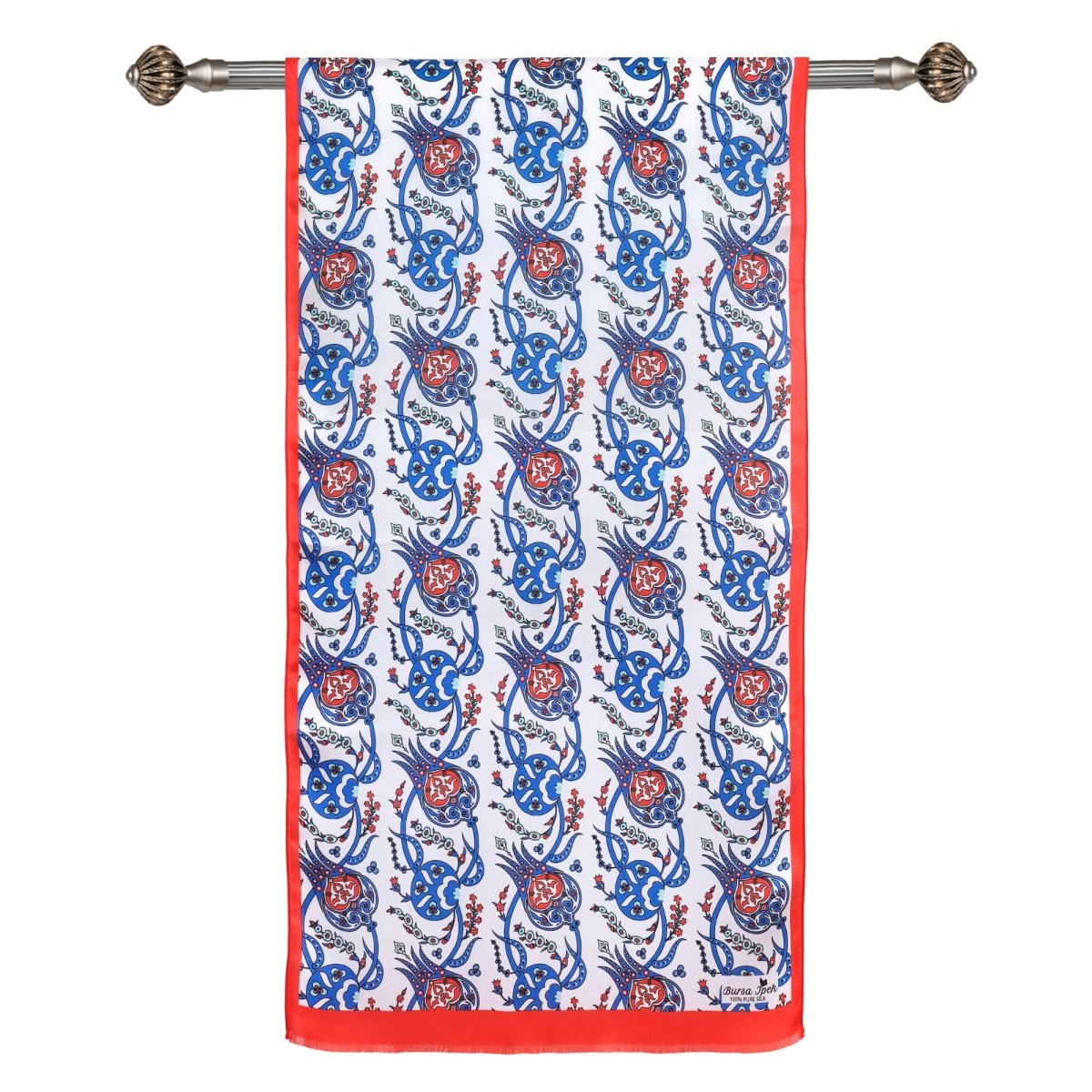 Sirali Lale Breathable Silk Scarf in Vibrant Red Color - TryAladdin