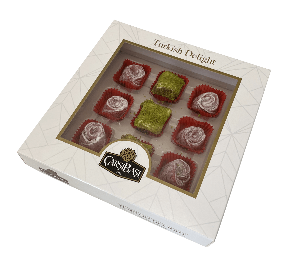 Carsibasi Premium Assorted Turkish Delight (Pistachio & Rose) - 180g Gift Box - TryAladdin