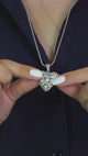 Taki | Collana in acciaio inossidabile a forma di cuore con coperchio per foto