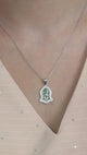 Taki | Collana in argento con scarpa profetica smaltata verde ispirata all'Islam
